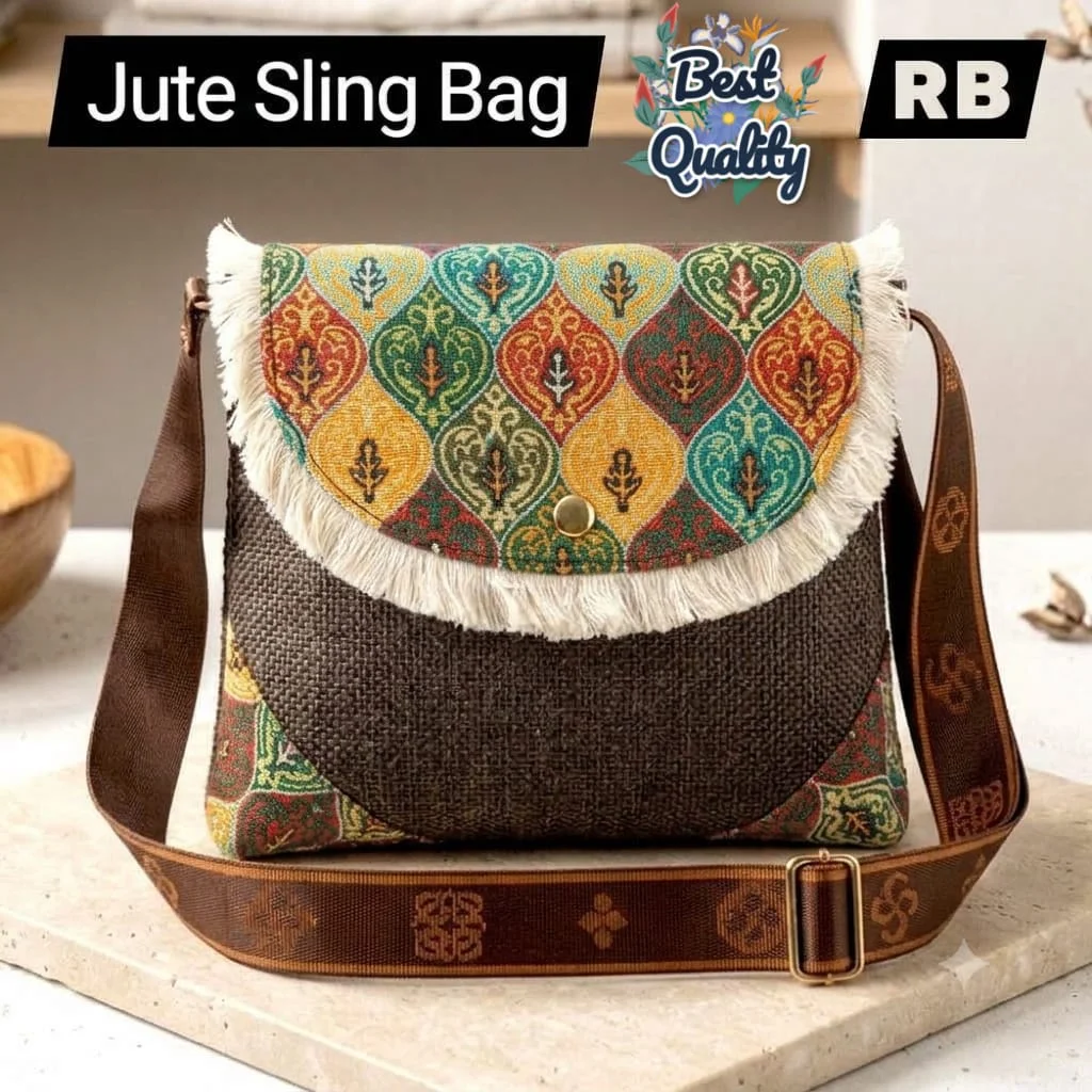 Jute sling bag