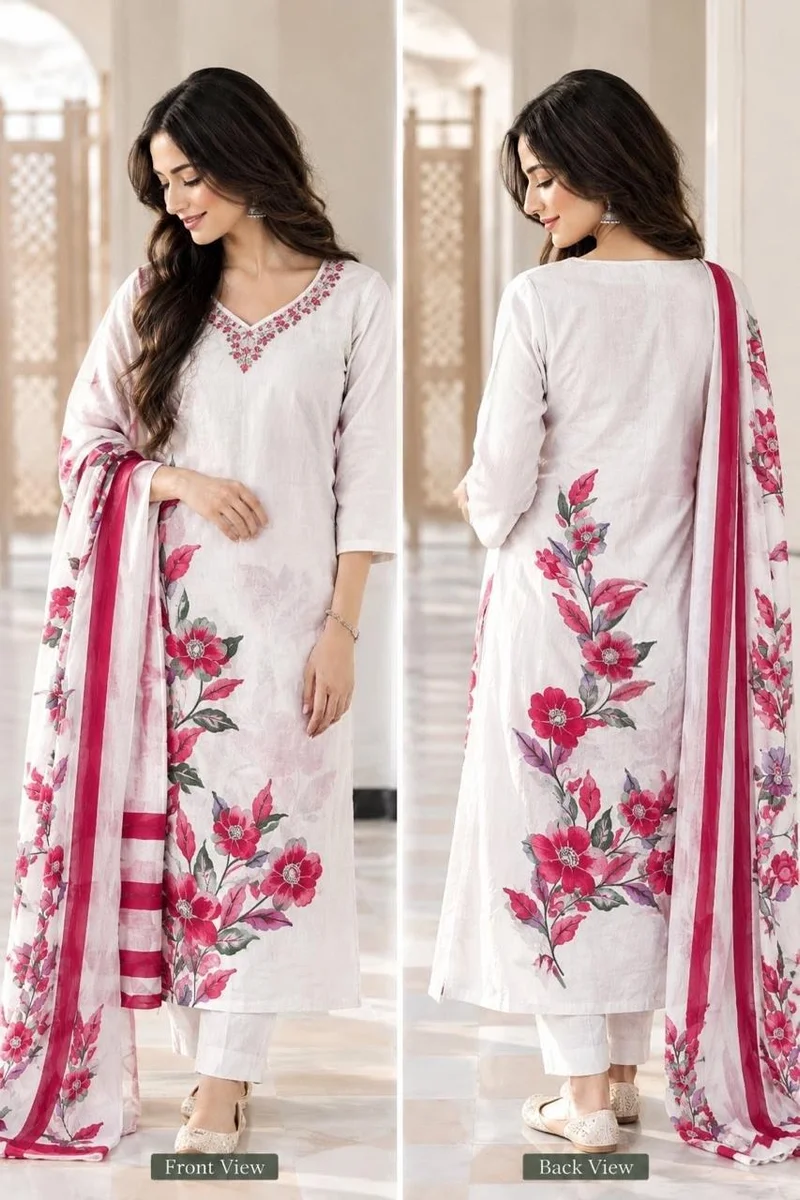 Cotton kurti light shades set