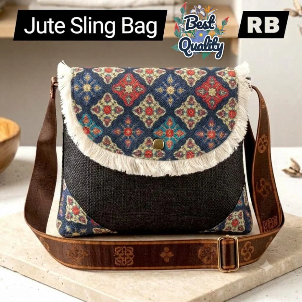 Jute sling bag