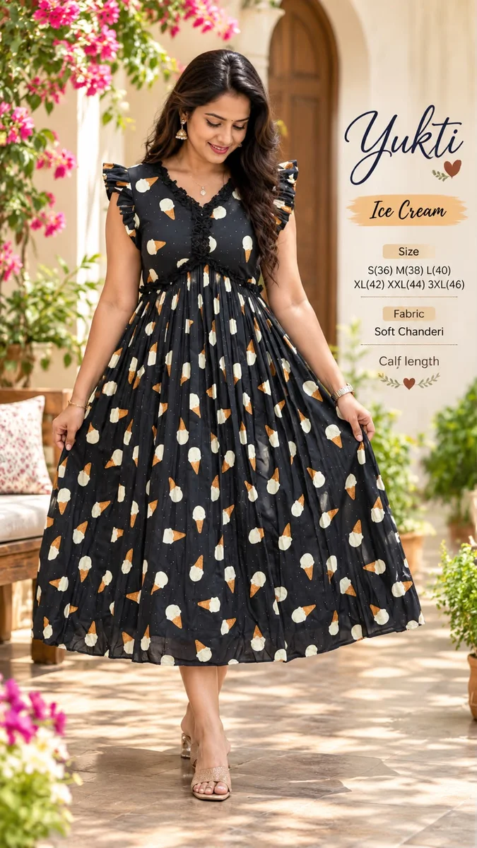 Flowral print gown