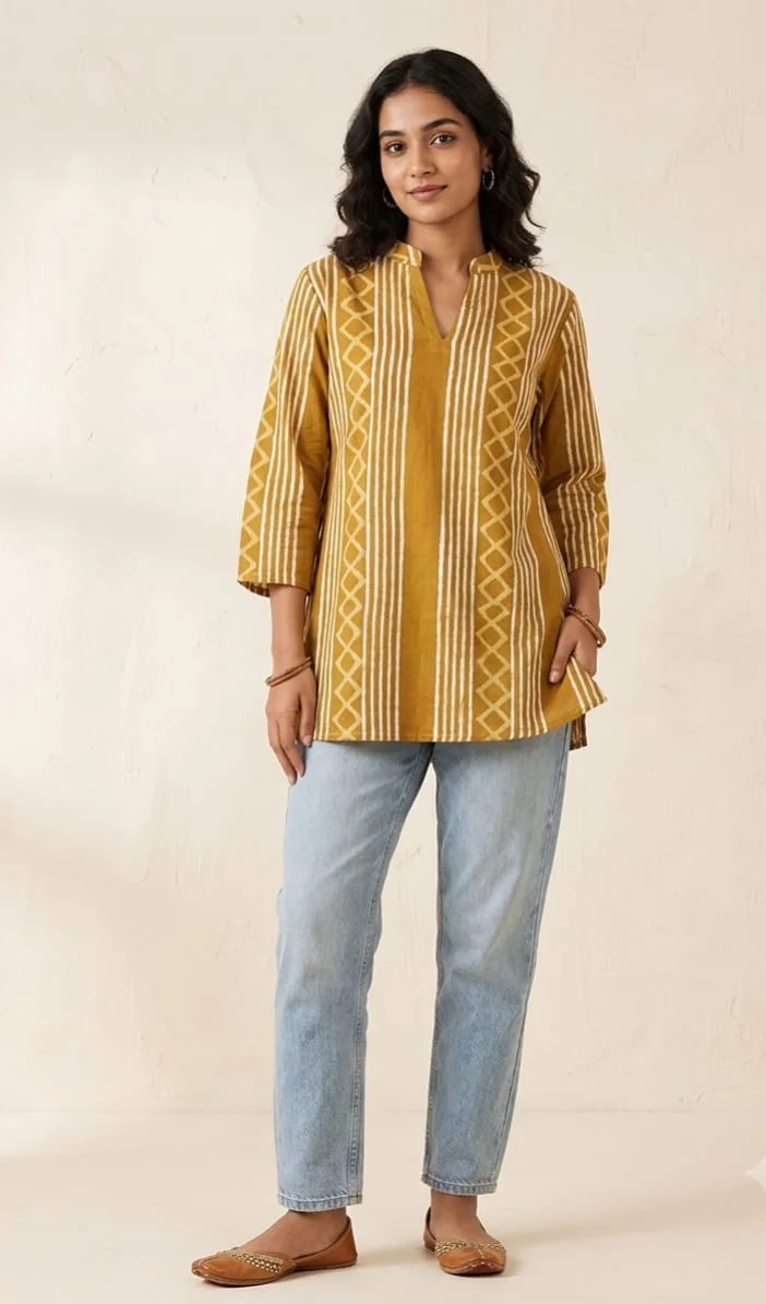Jaipuri printed cotton top