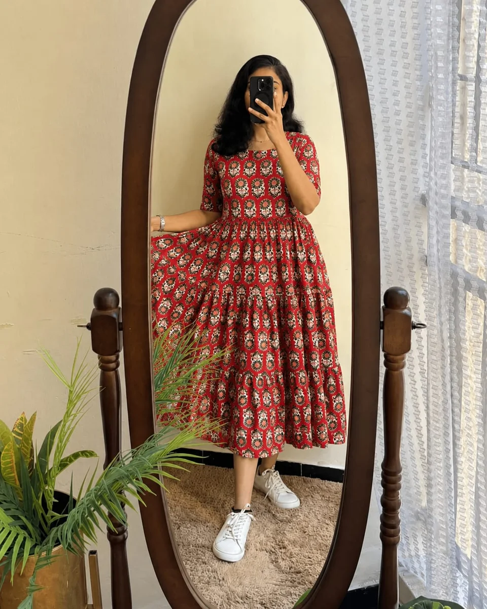 Jaipuri printed frock