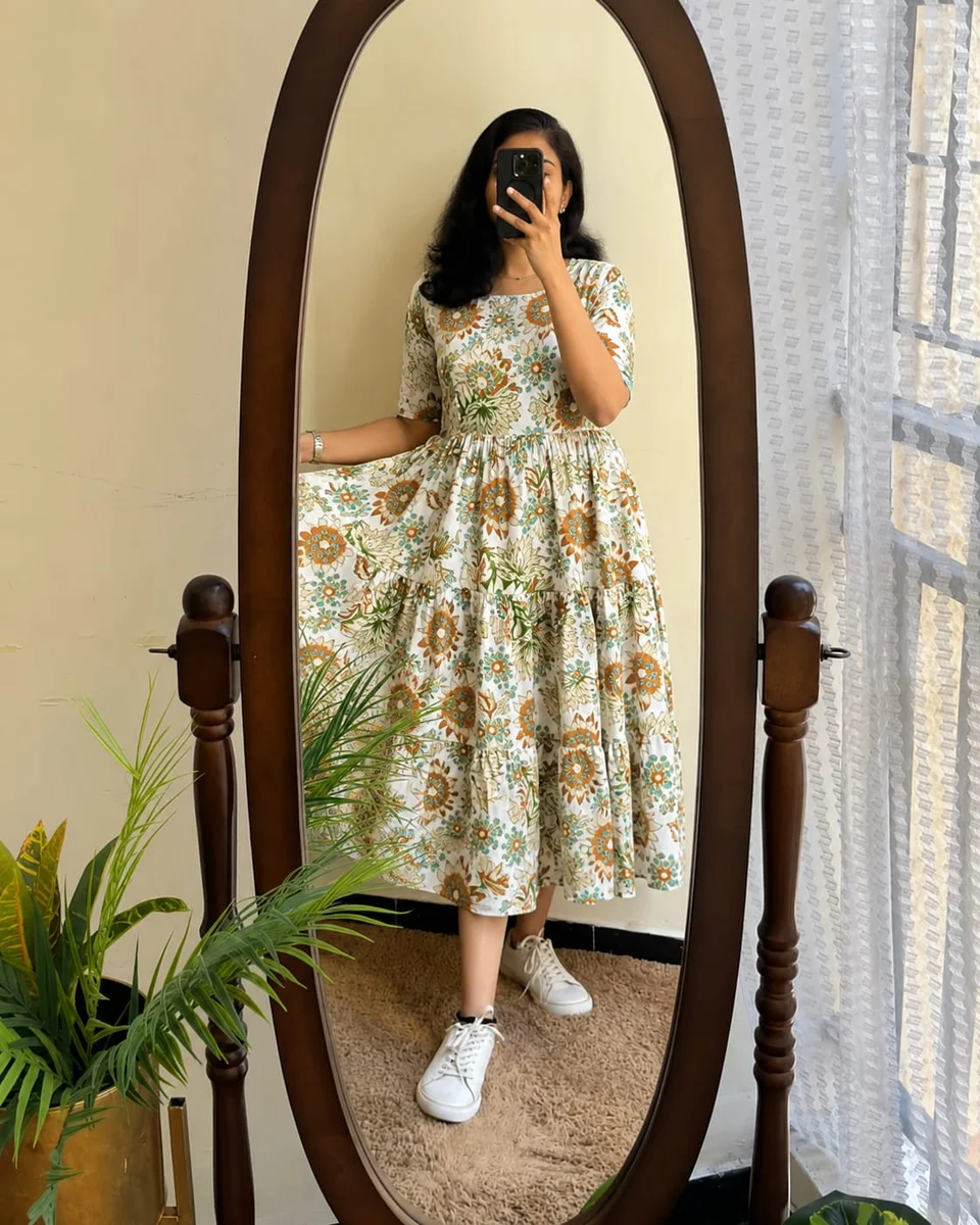 Jaipuri printed frock