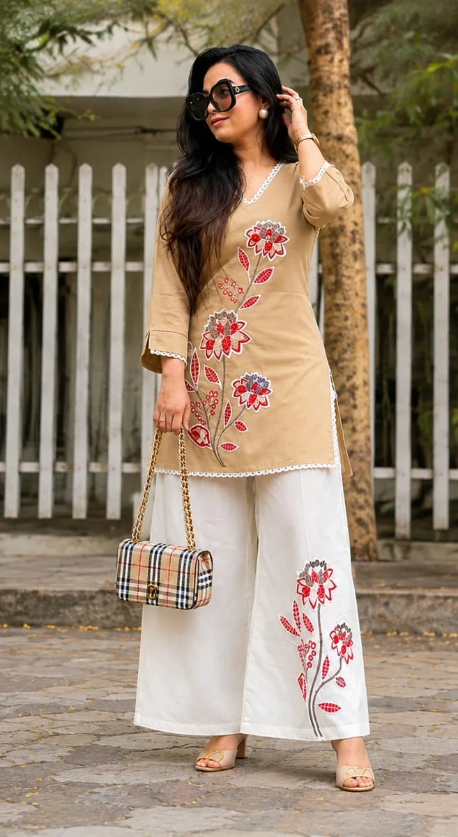 Embroidery coord set