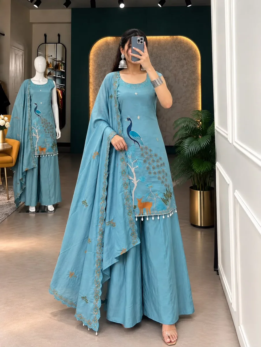 Morpankh Kurti Set