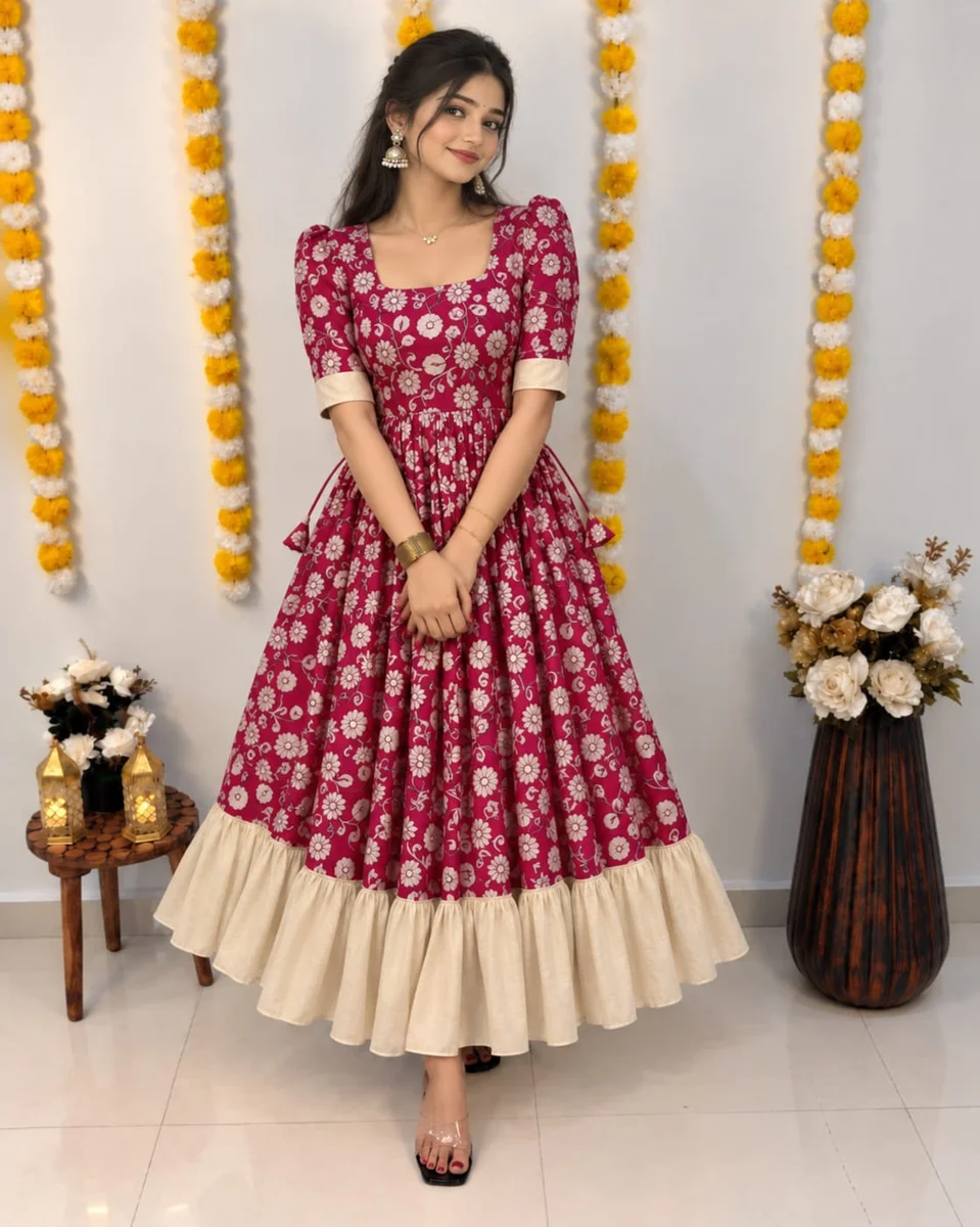 Women kalamkari frocks