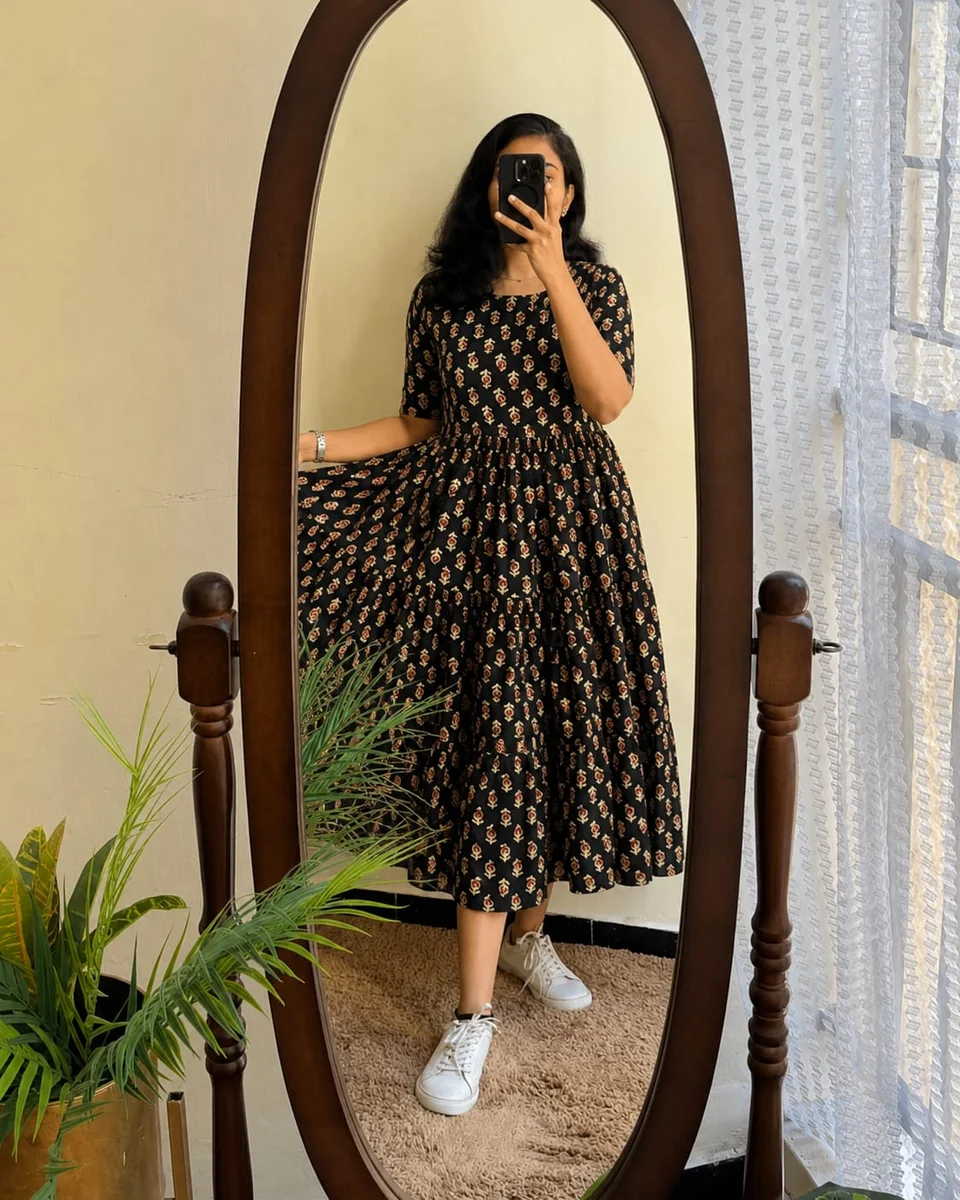 Jaipuri printed frock