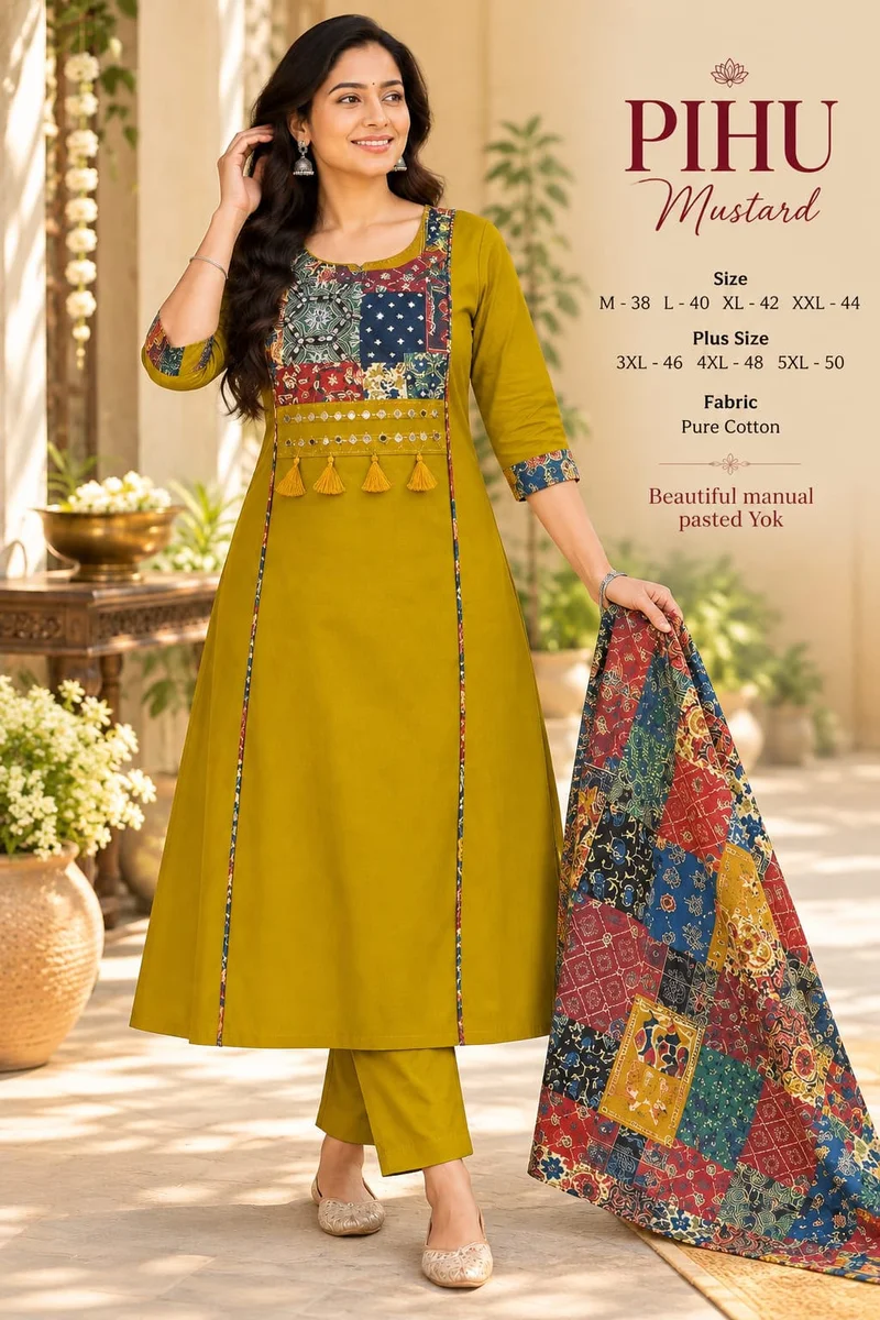 Premium cotton kurti set