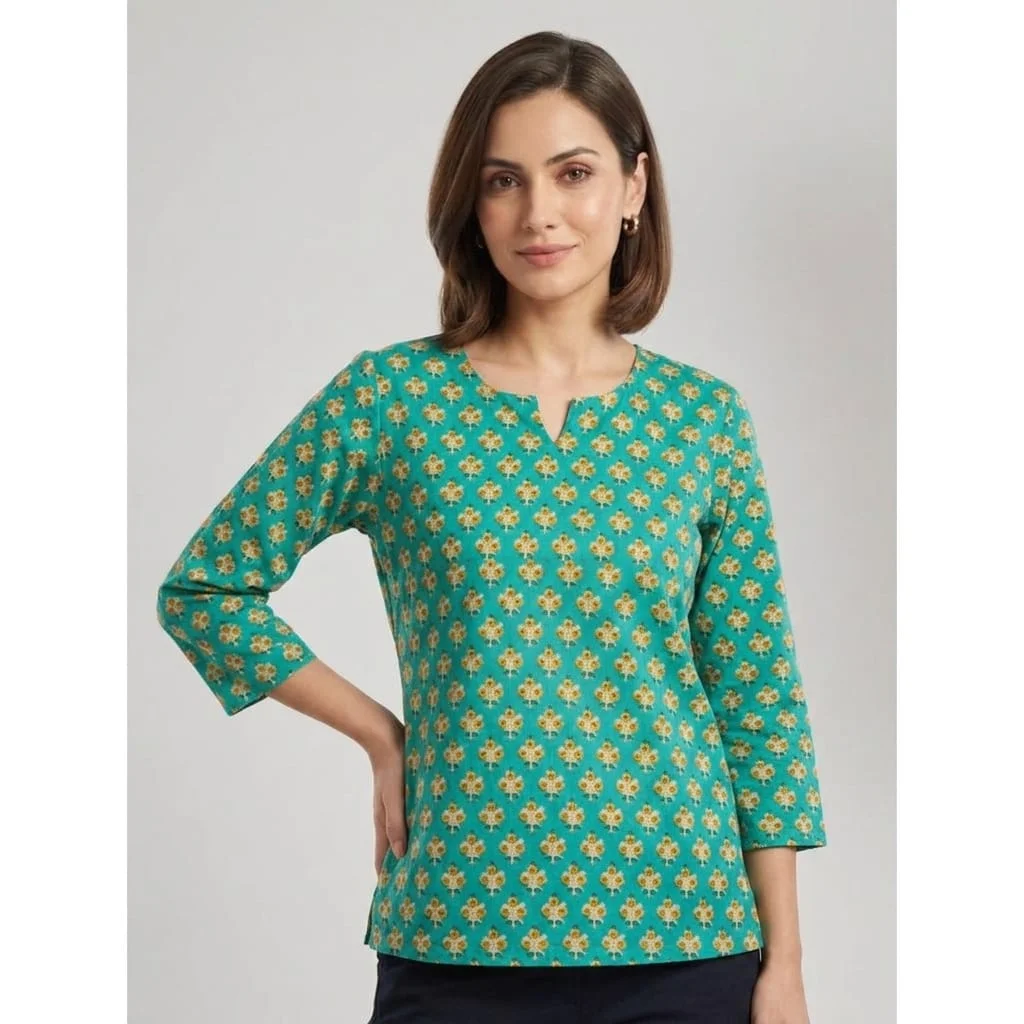 Jaipuri printed cotton top