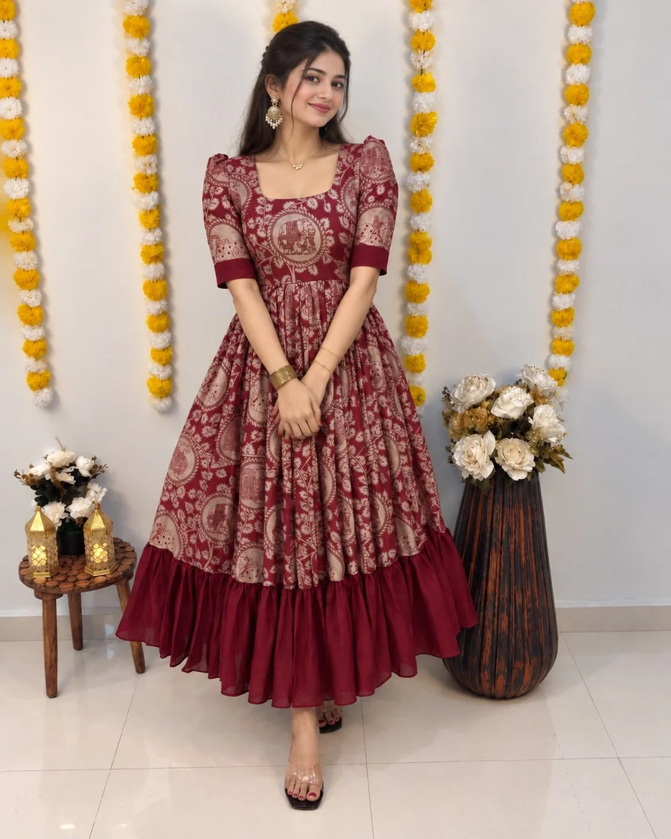 Women kalamkari frocks