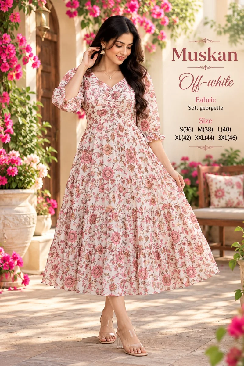 Flowral print gown