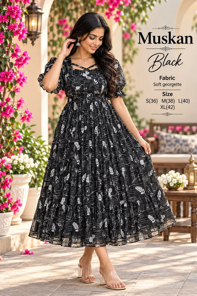 Flowral print gown