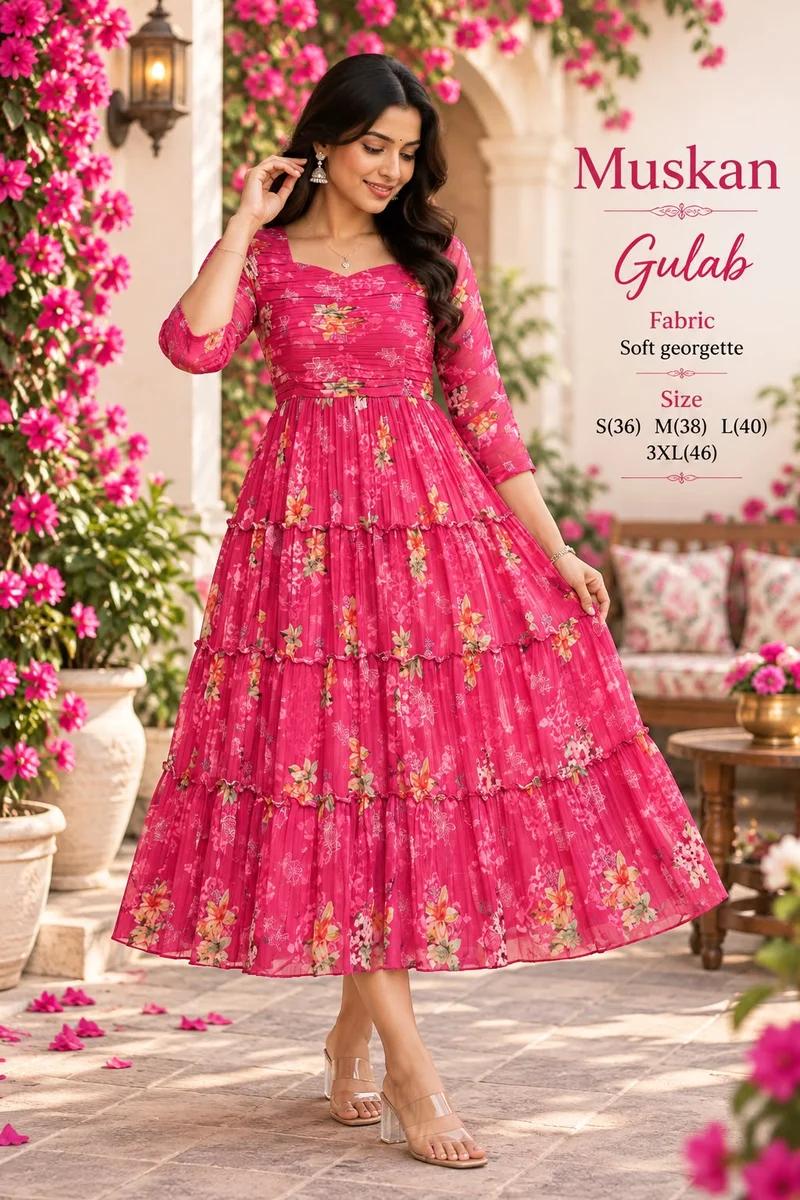Flowral print gown