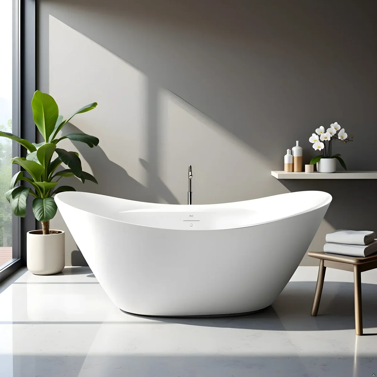 NEXA Free Standing Bath Tub White (Glossy) - JBT01004CW