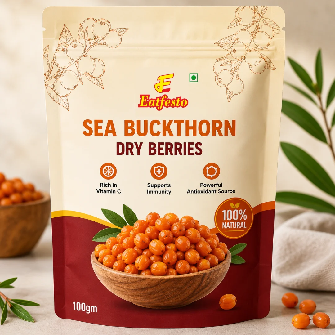 Eatfesto Sea Buckthorn Dry Berries – 100g