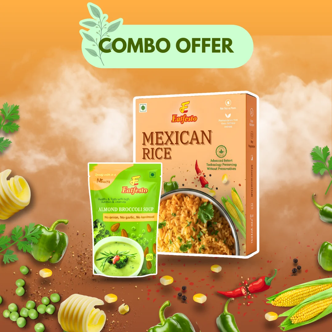 Almond Broccoli Soup & Mexican Rice Combo | 2 Healthy Meals