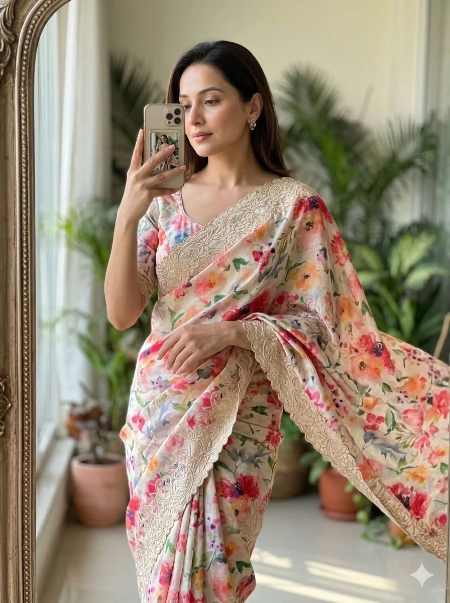 Pure tussar silk saree