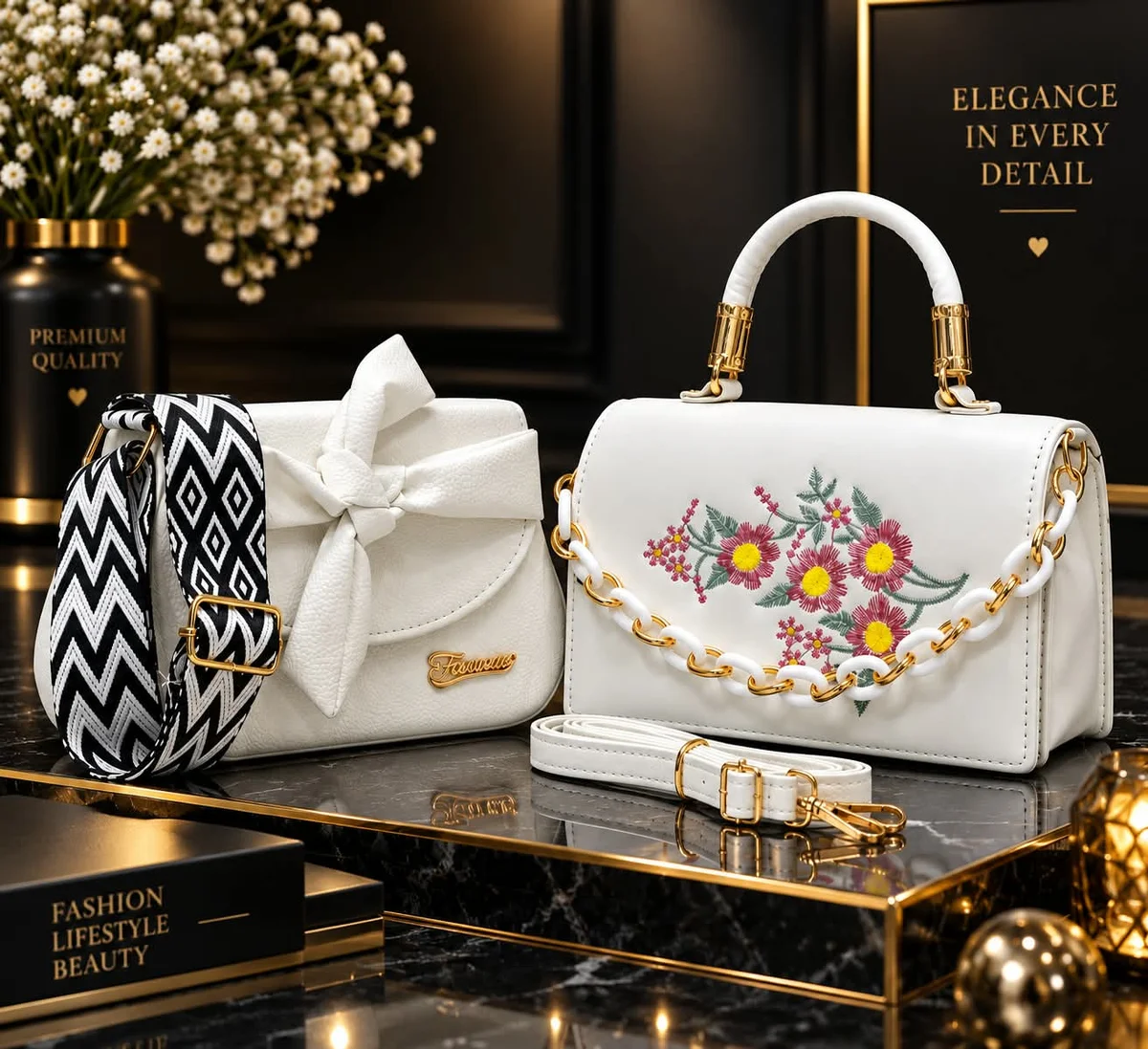Hand bags and sling bags combo