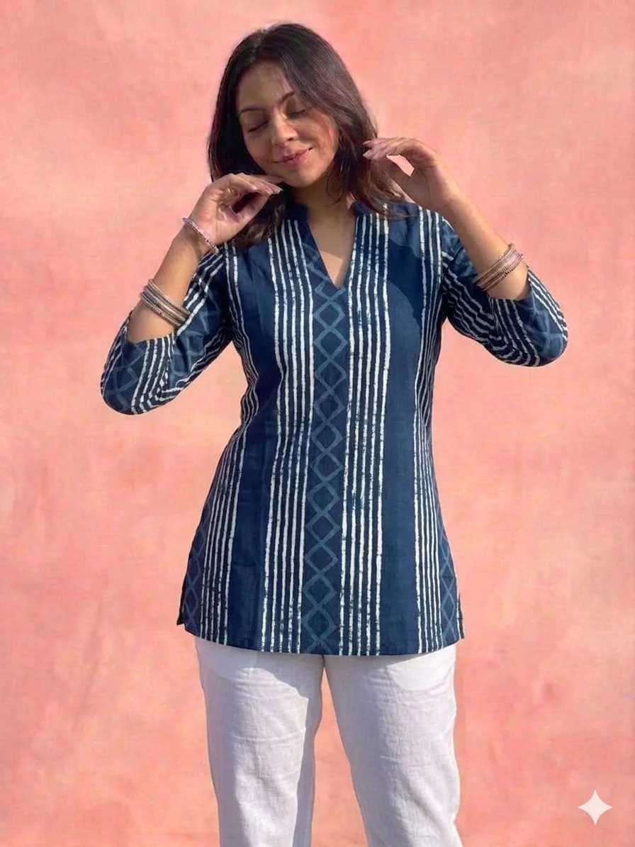 Jaipuri printed cotton top