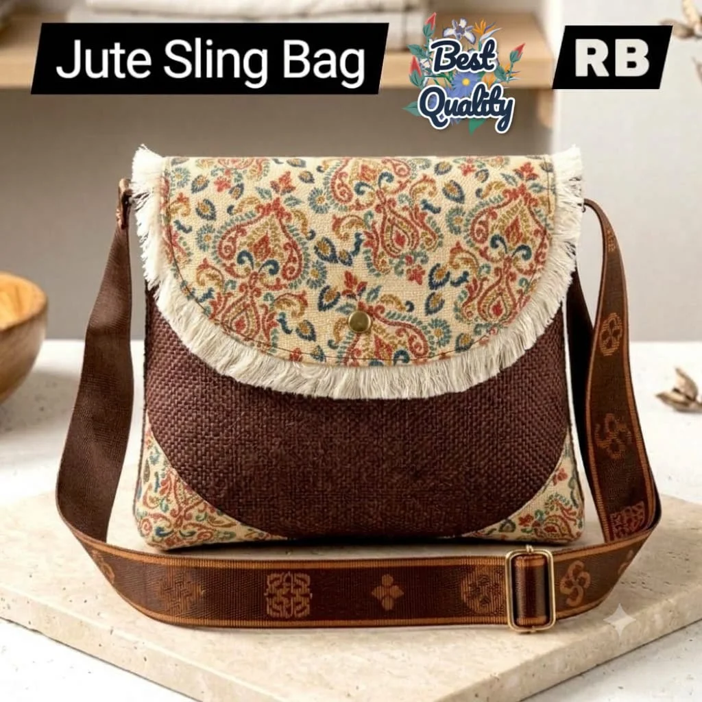 Jute sling bag
