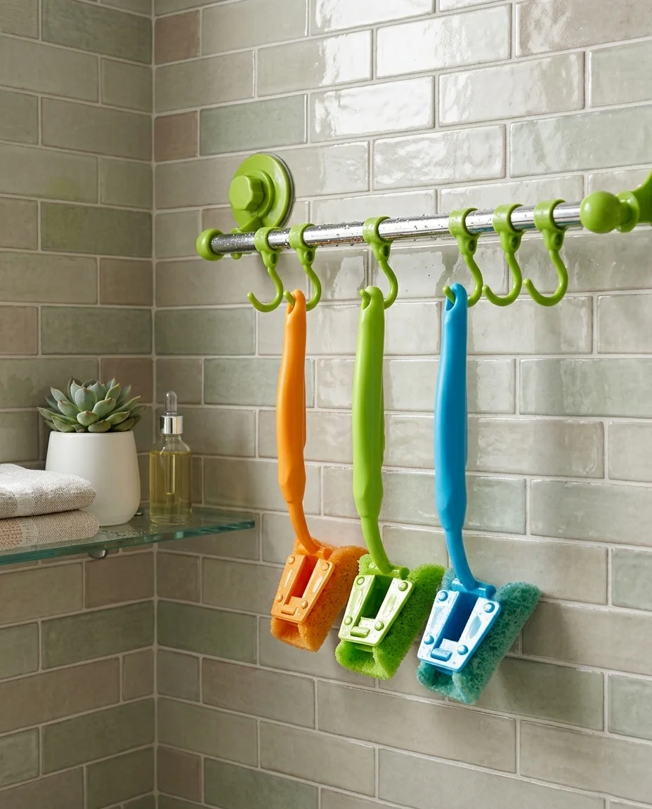 Multi-Purpose Long Handle Cleaning Sponge & Scrubber Wand (Pack of 2 || Random Color)