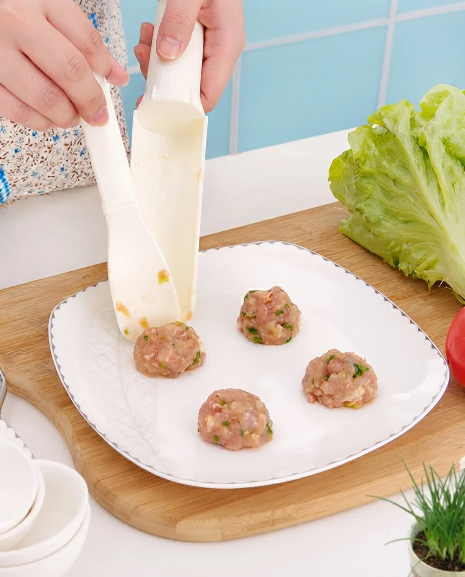 Non-Stick Meatball Maker & Dispenser Spoon | Quick Kitchen Prep Tool (Pack of 2) alt