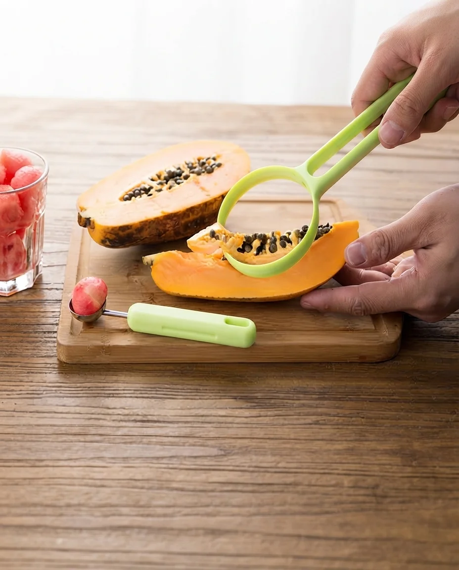 Multi-Functional Fruit & Vegetable Prep Tool | 4-in-1 Corer & Melon Baller