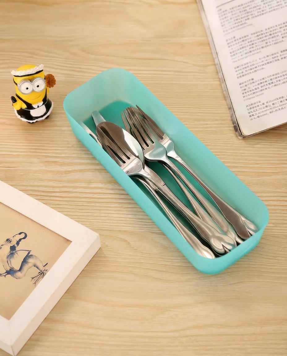Multi-Purpose Plastic Drawer Organizer Bins | Set of 3 Sizes (Large, Medium, Small) alt