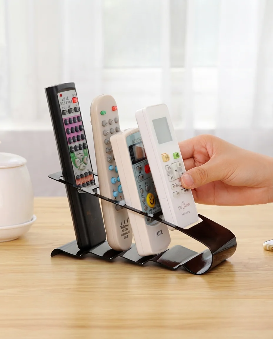Desktop Remote Control Holder Stand | Multi-Slot Media Controller Organizer (Pack of 2) alt