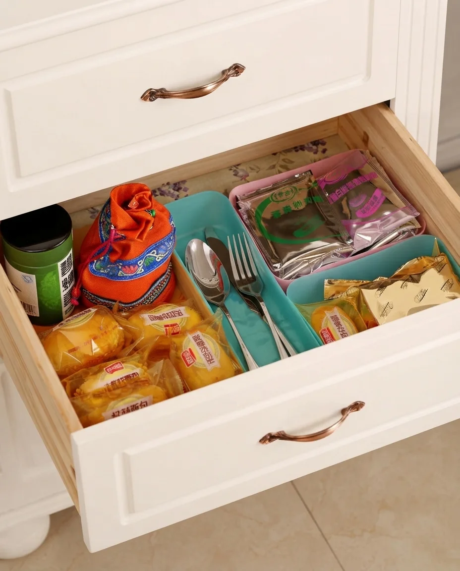 Multi-Purpose Plastic Drawer Organizer Bins | Set of 3 Sizes (Large, Medium, Small)