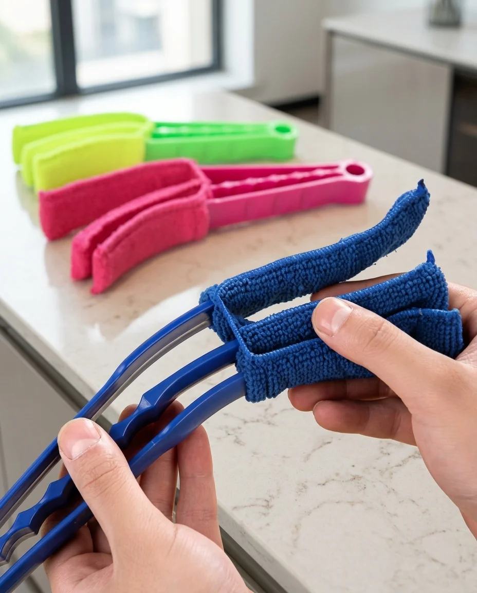 Microfiber Window Blind & Car Vent Duster | Washable Gap Cleaner (Pack of 2)