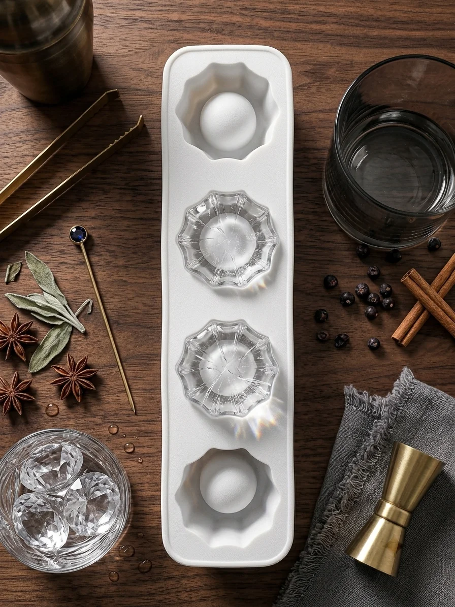 Premium Silicone Shot Glass Ice Mold – 4-Cavity Food-Grade Ice Cup Maker Tray for Parties, Cocktails & Desserts