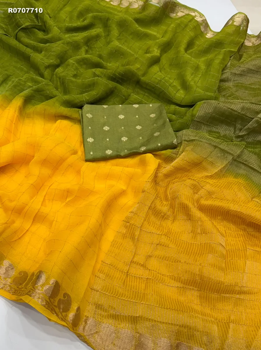 RK ethinics...New Colour Added  Viscose Georgette Saree With Viscose Blouse & premium 2D Daying 7