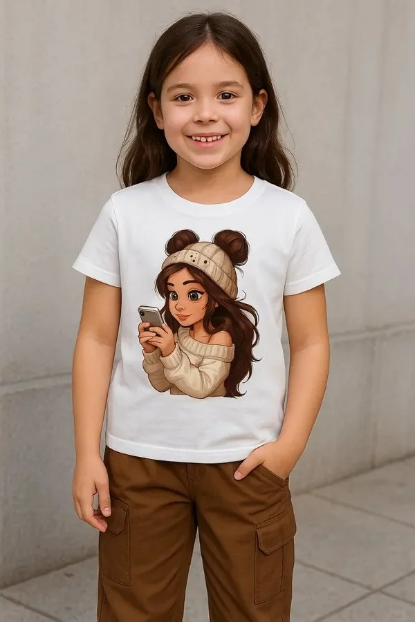 Product ID: PQ8fjKAF  Bestseller Brown Cotton Tinkle Trendy Girls T-Shirt & Pant Sets