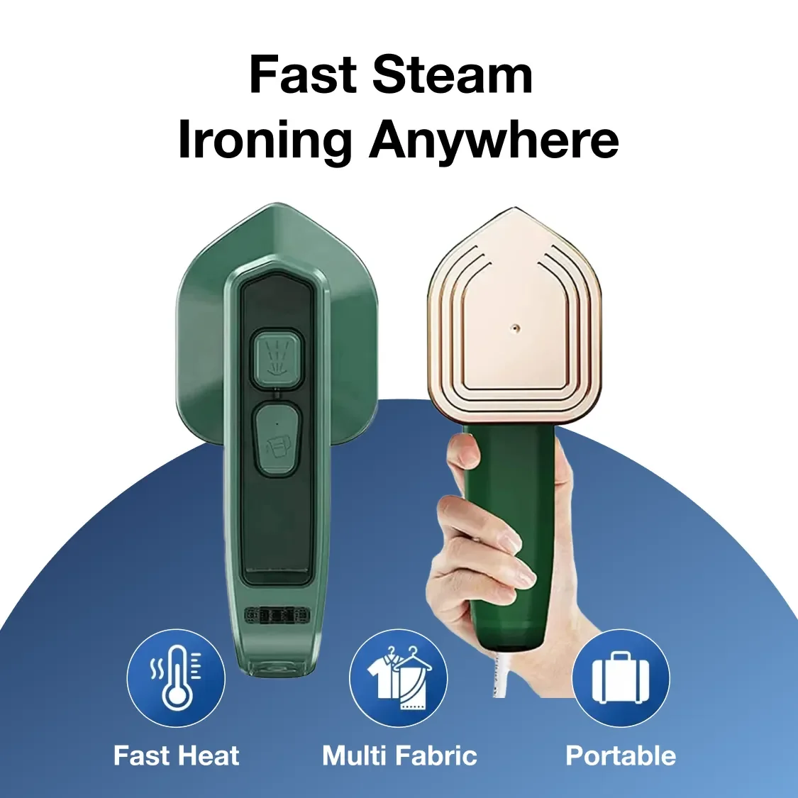 Portable Steam Iron – 2-in-1 Travel Garment Steamer | Happy Bathers  SKU 0312_mini_steam_iron_1pc  DSIN 312