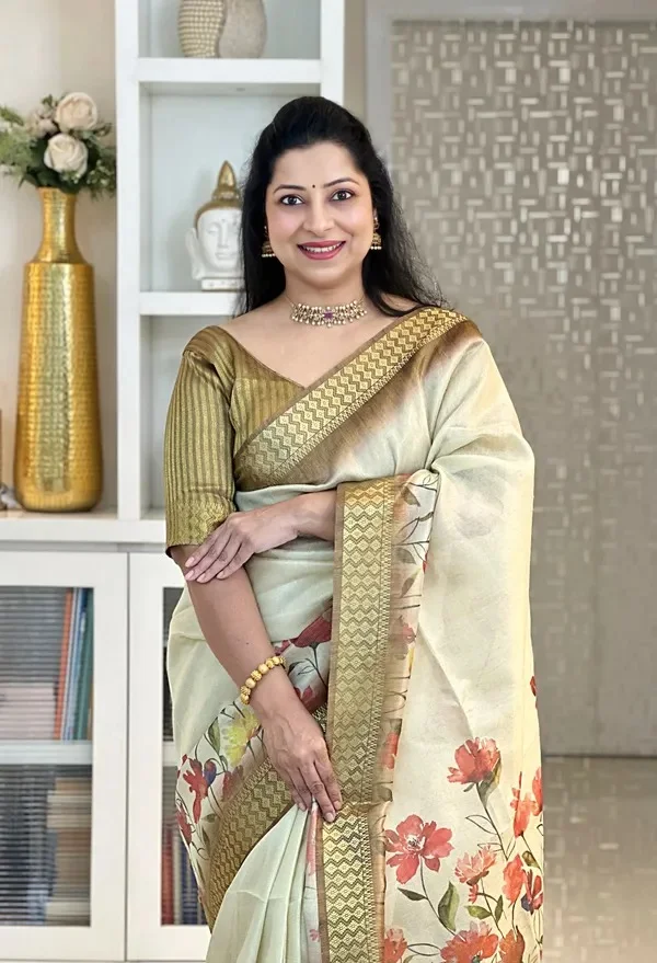 Product ID: whVci0Ih  Soft Tissue Silk sarees with Beautiful Digital Print With Attractive Border & Rich Pallu Wit 6