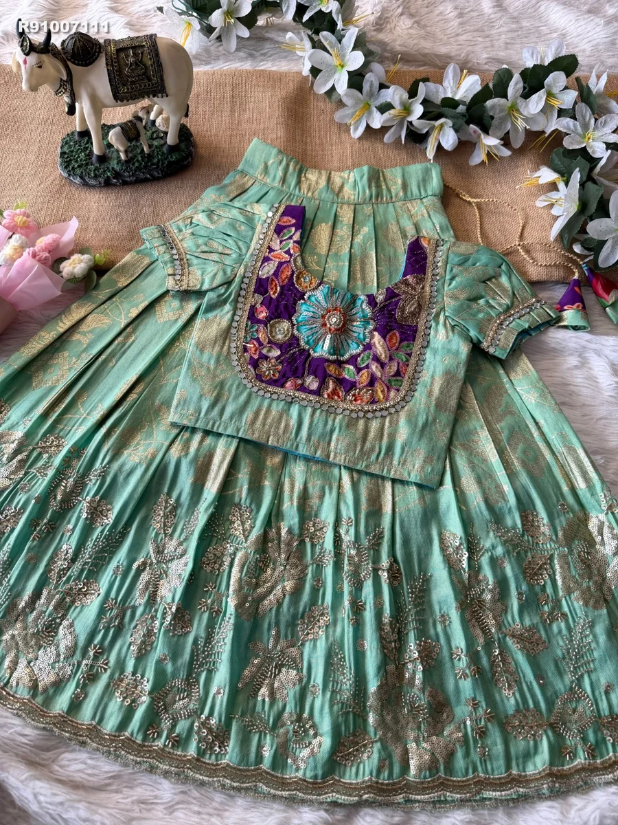 RK ethinic...Speciality:- Position print with maggam work  Beautiful kids dress 5