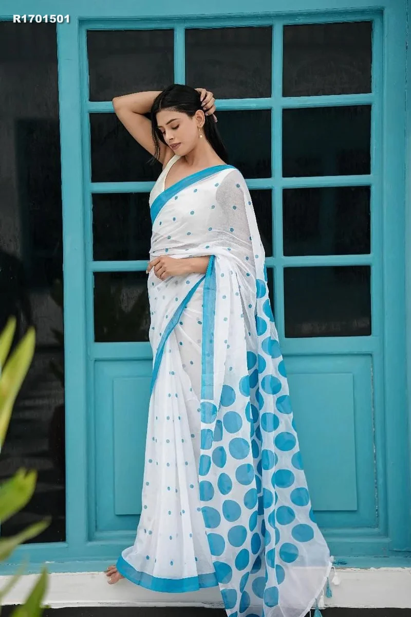 RK ethinics...Fabric - Plain Linen  Work - Digital Print.  Extra Work - Latkan (Fumka) 8
