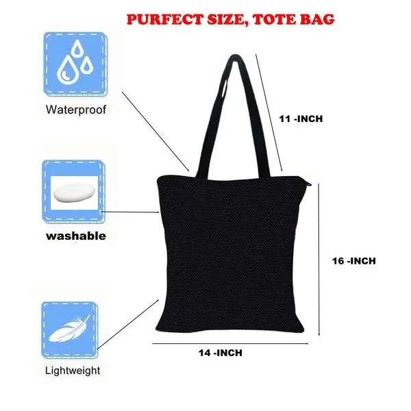 Product ID: hXcA5Qts  Cute Catty Zipper Tote Bag 2