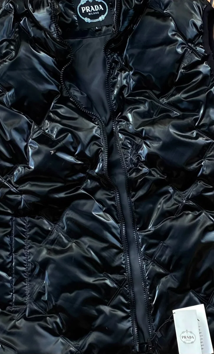PRADA Leather Shine Puffer Jacket 2
