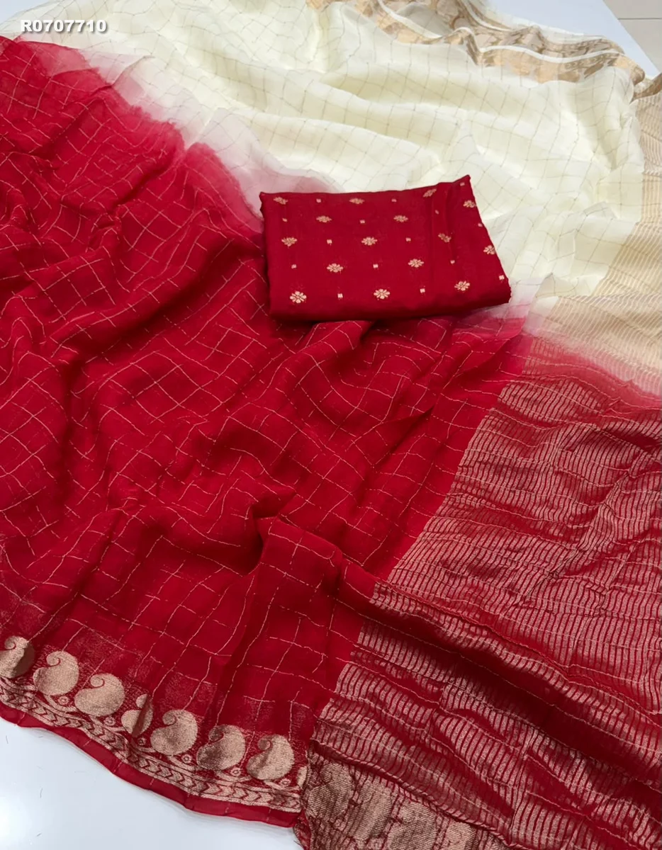 RK ethinics...New Colour Added  Viscose Georgette Saree With Viscose Blouse & premium 2D Daying 9