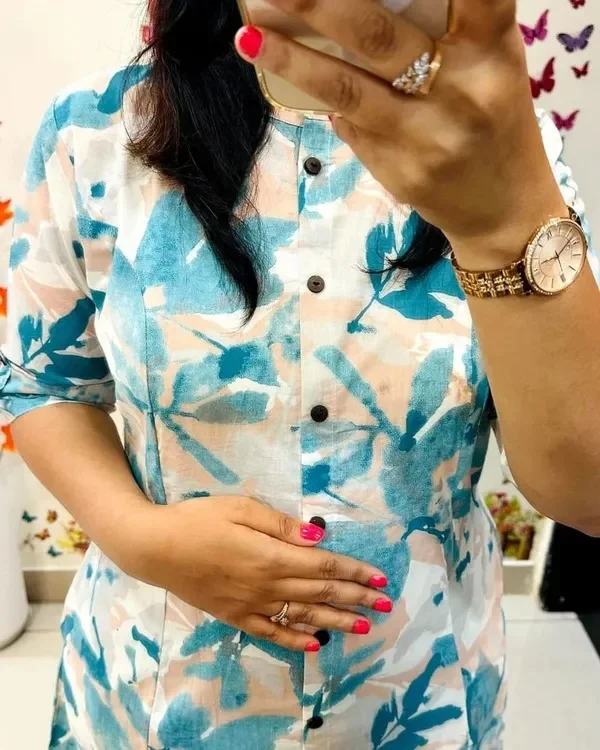Product ID: 5KsX3GN_  Bestseller Printed Cotton Green Kurti Plazo Set 3