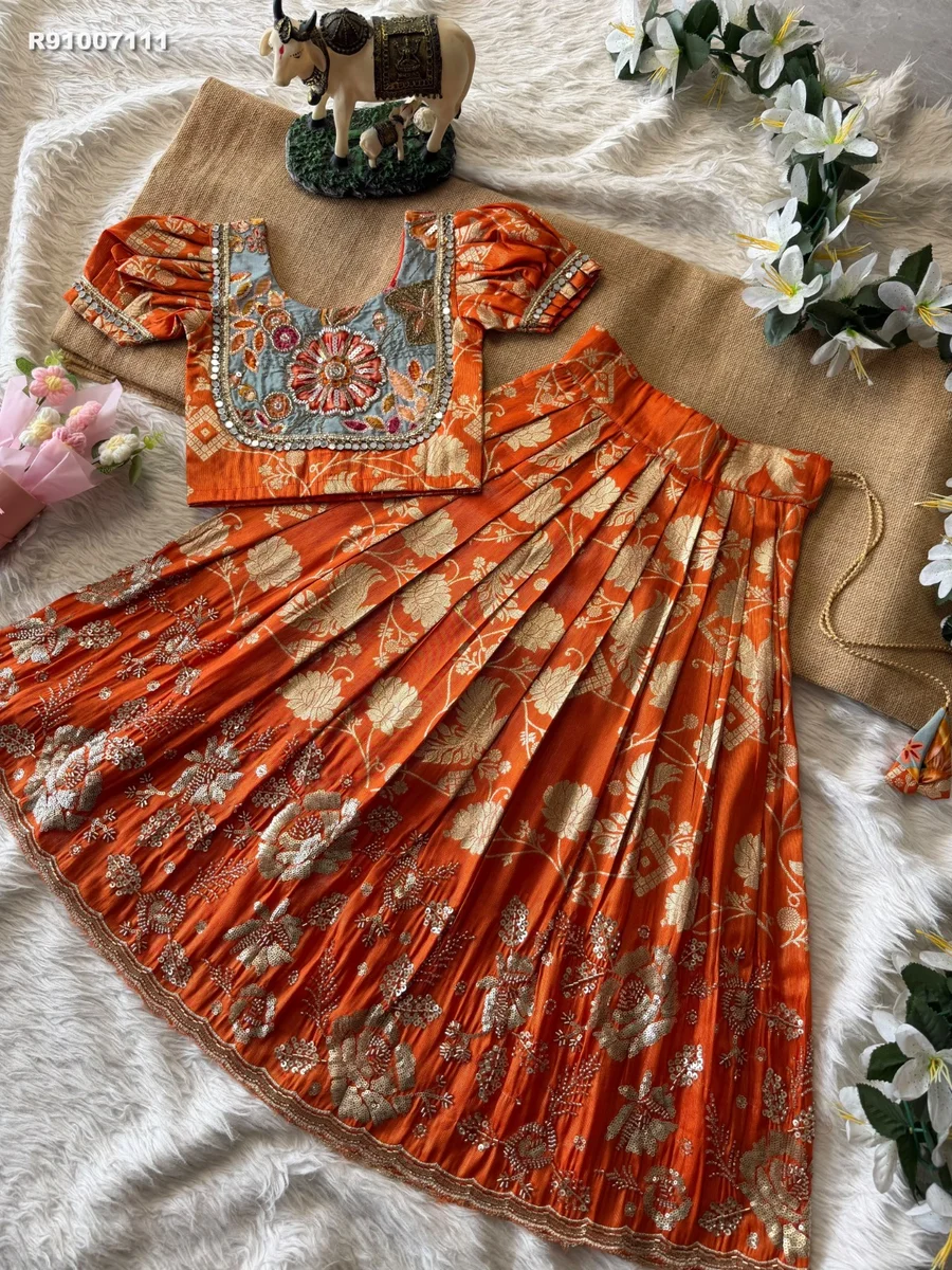 RK ethinic...Speciality:- Position print with maggam work  Beautiful kids dress 6