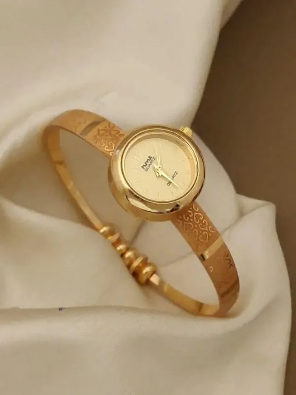 Product ID: _9wMuLwn  Bestseller Micro Gold Plated Designer Fancy Watch And Adjustable Bracelet Combo 3