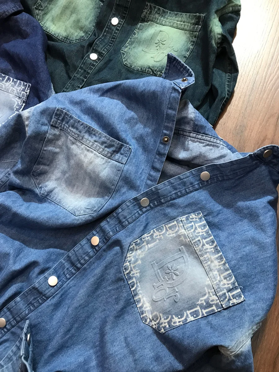 DIOR  HIGH QUALITY  PREMIUM DENIM SHIRT  JACKET STYLE 5