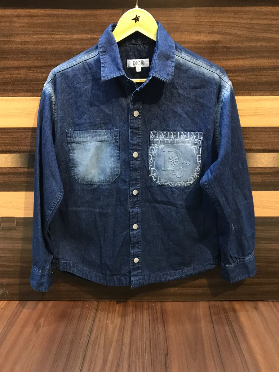 DIOR  HIGH QUALITY  PREMIUM DENIM SHIRT  JACKET STYLE 2