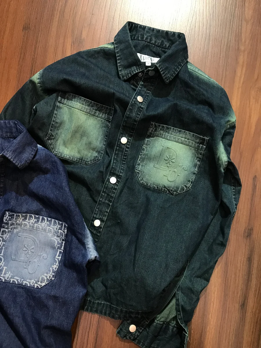 DIOR  HIGH QUALITY  PREMIUM DENIM SHIRT  JACKET STYLE 4