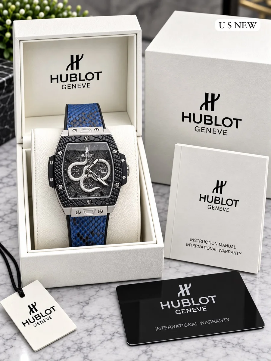*HUBLOT  Ultraflat Titanium Silver Dial Men's Watch Limited Edition * 4