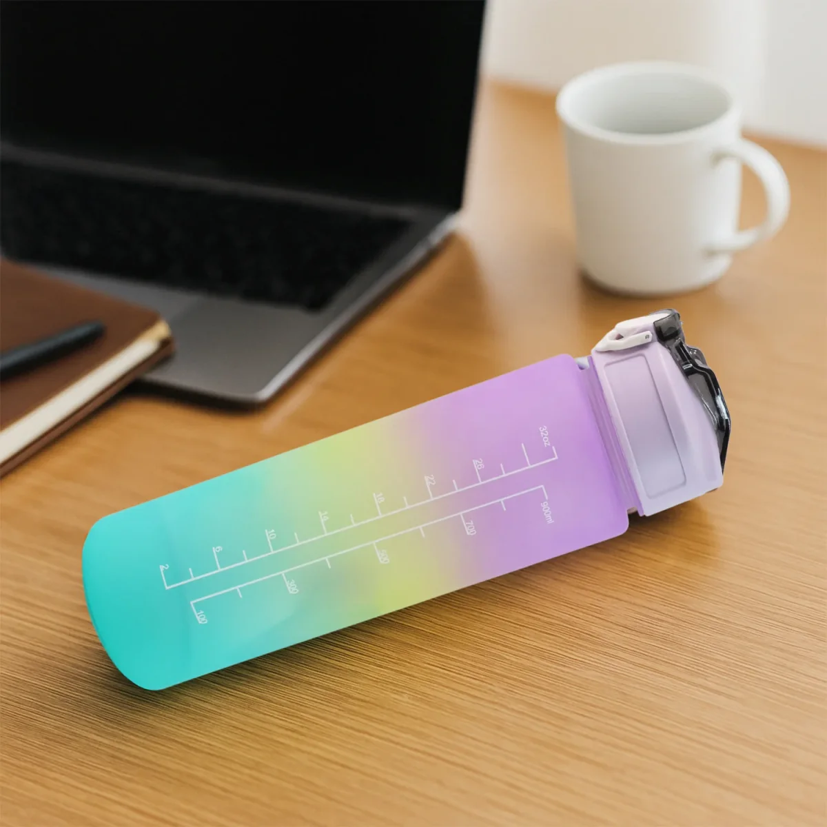 Motivational Water Bottle with Straw & Time Marker | Hydrozilla   SKU 0325_motivational_water_bottle  DSIN 325 3