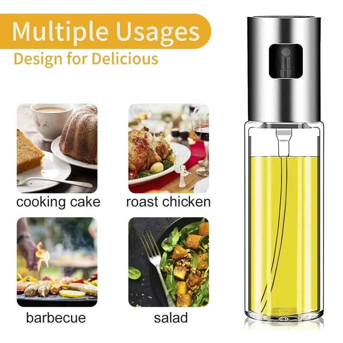 Oil Sprayer Dispenser – 100ml Glass Bottle for Cooking | Own Hydrate SKU 7126_cooking_oil_spraye_100ml  DSIN 7126 4